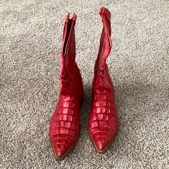 Handmade Los Altos Genuine Crocodile Cowboy Boots - like NEW (size 7.5) - Picture 4 of 16